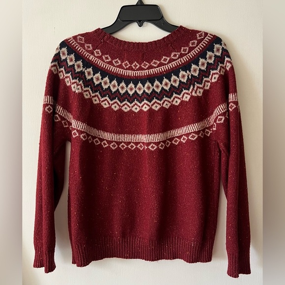 Red Patterned Sweater - Picture 6 of 6